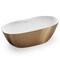 Ruvati 71-inch Matte Gold and White epiStone Solid Surface Freestanding Bath Tub Sinatra RVB6788GW - alternate 4